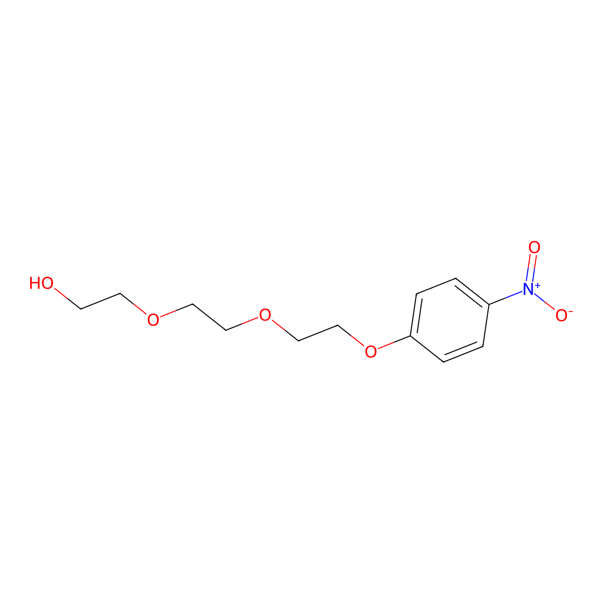 Ethanol, 2-[2-[2-(4-nitrophenoxy)ethoxy]ethoxy]- molecular structure, CAS 63134-26-9