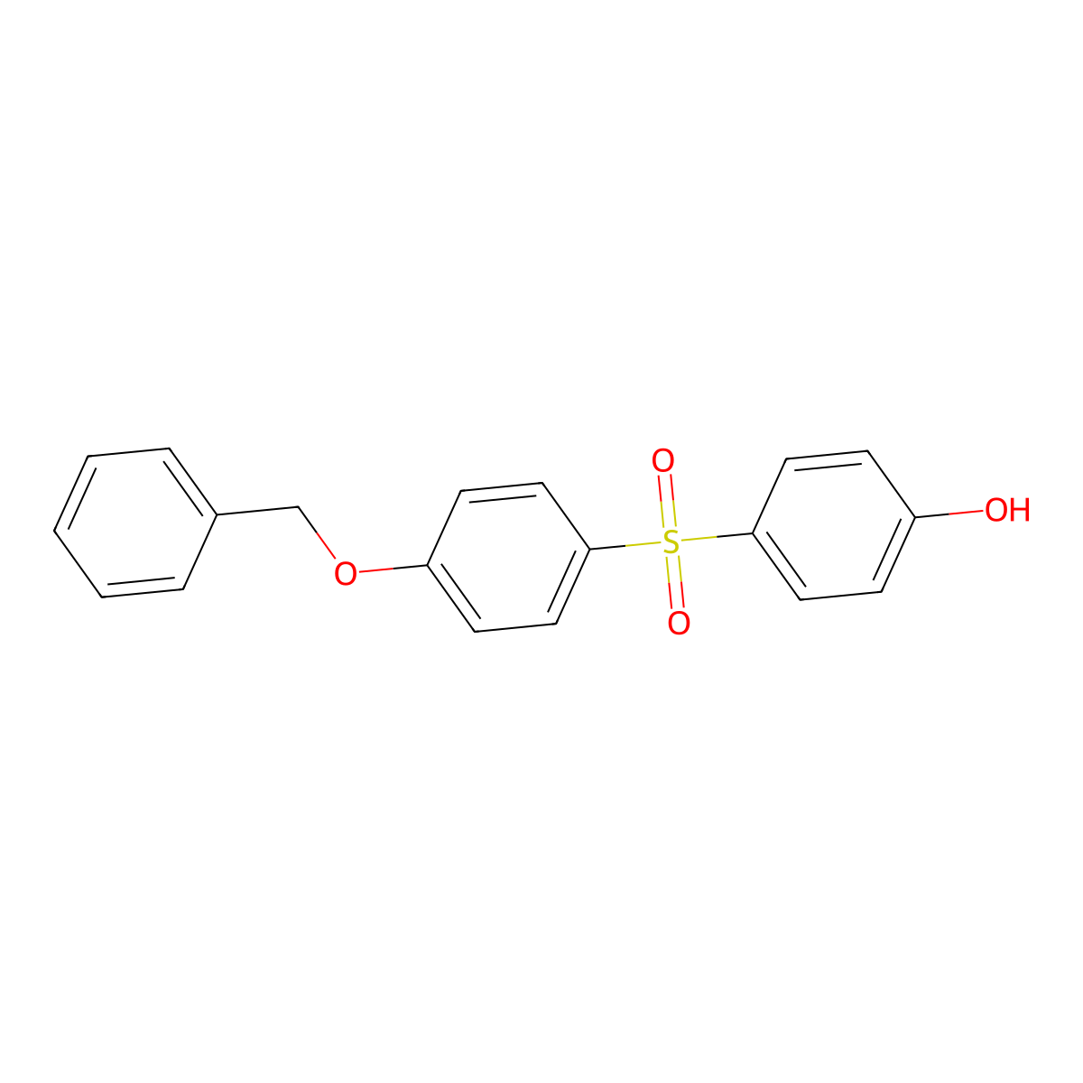 Phenol, 4-((4-(phenylmethoxy)phenyl)sulfonyl)- molecular structure, CAS 63134-33-8