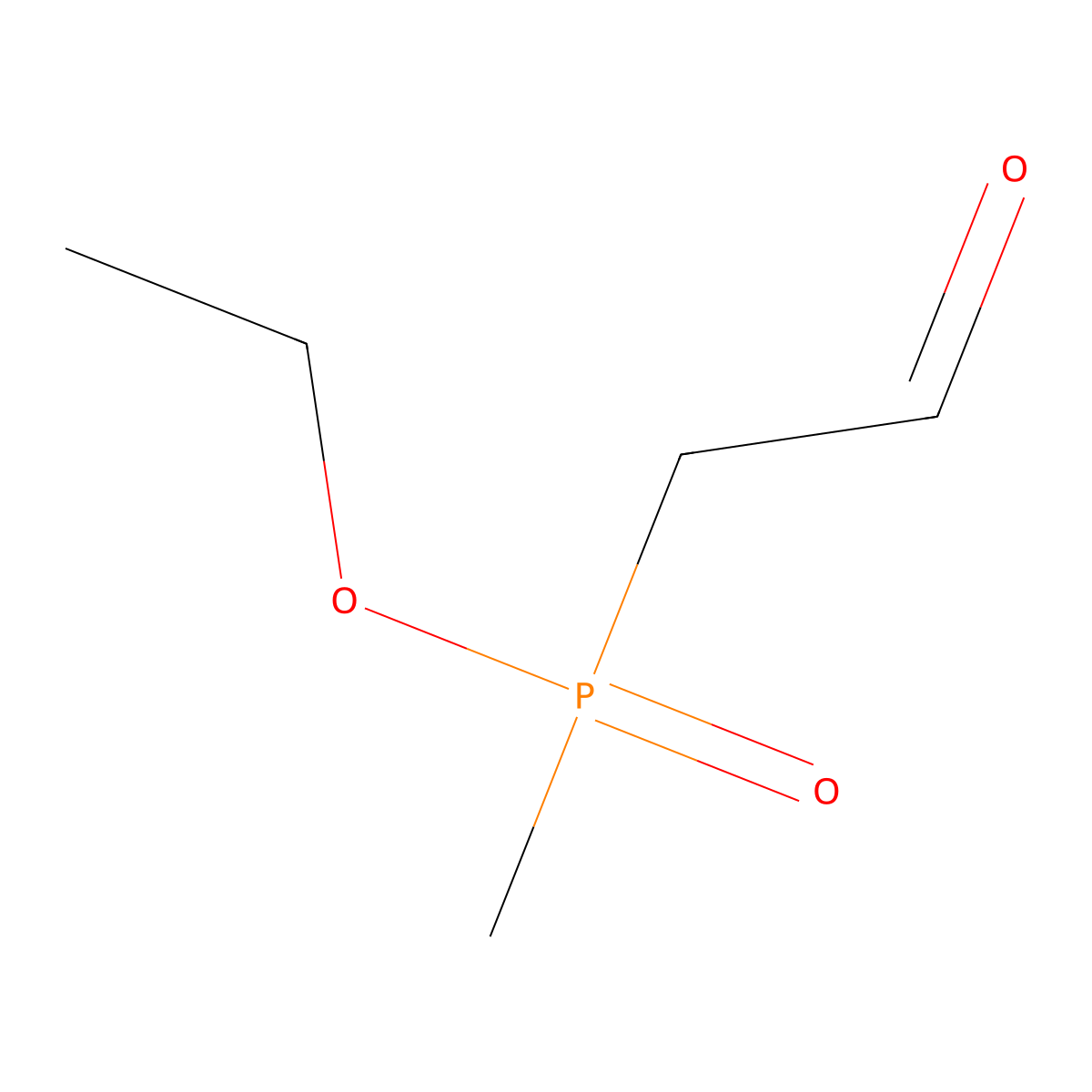 Ethyl methyl(2-oxoethyl)phosphinate molecular structure, CAS 63135-95-5