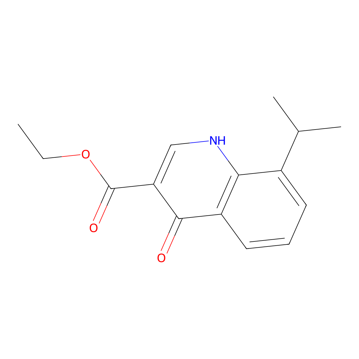 Ethyl 4-hydroxy-8-isopropylquinoline-3-carboxylate molecular structure, CAS 63136-15-2