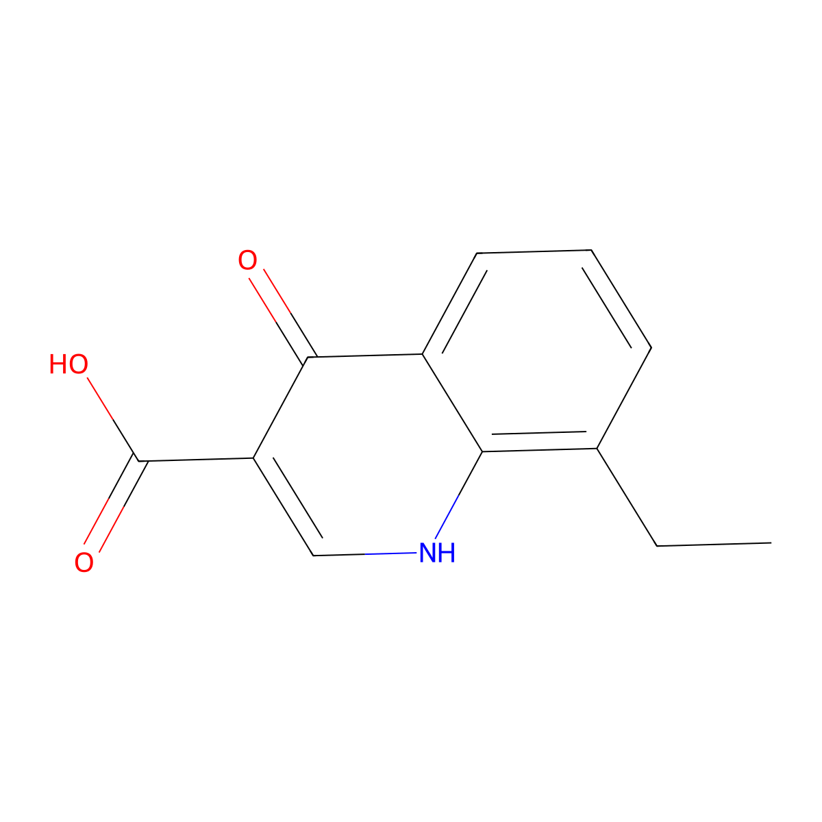 8-Ethyl-4-hydroxyquinoline-3-carboxylic acid molecular structure, CAS 63136-16-3