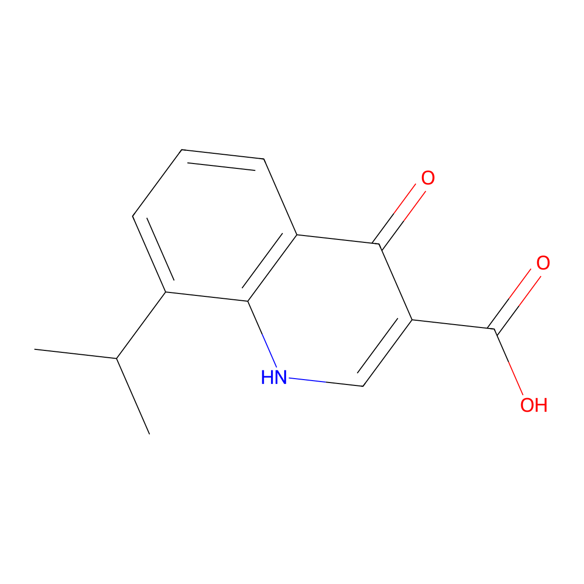 4-Hydroxy-8-(1-methylethyl)-3-quinolinecarboxylic acid molecular structure, CAS 63136-17-4
