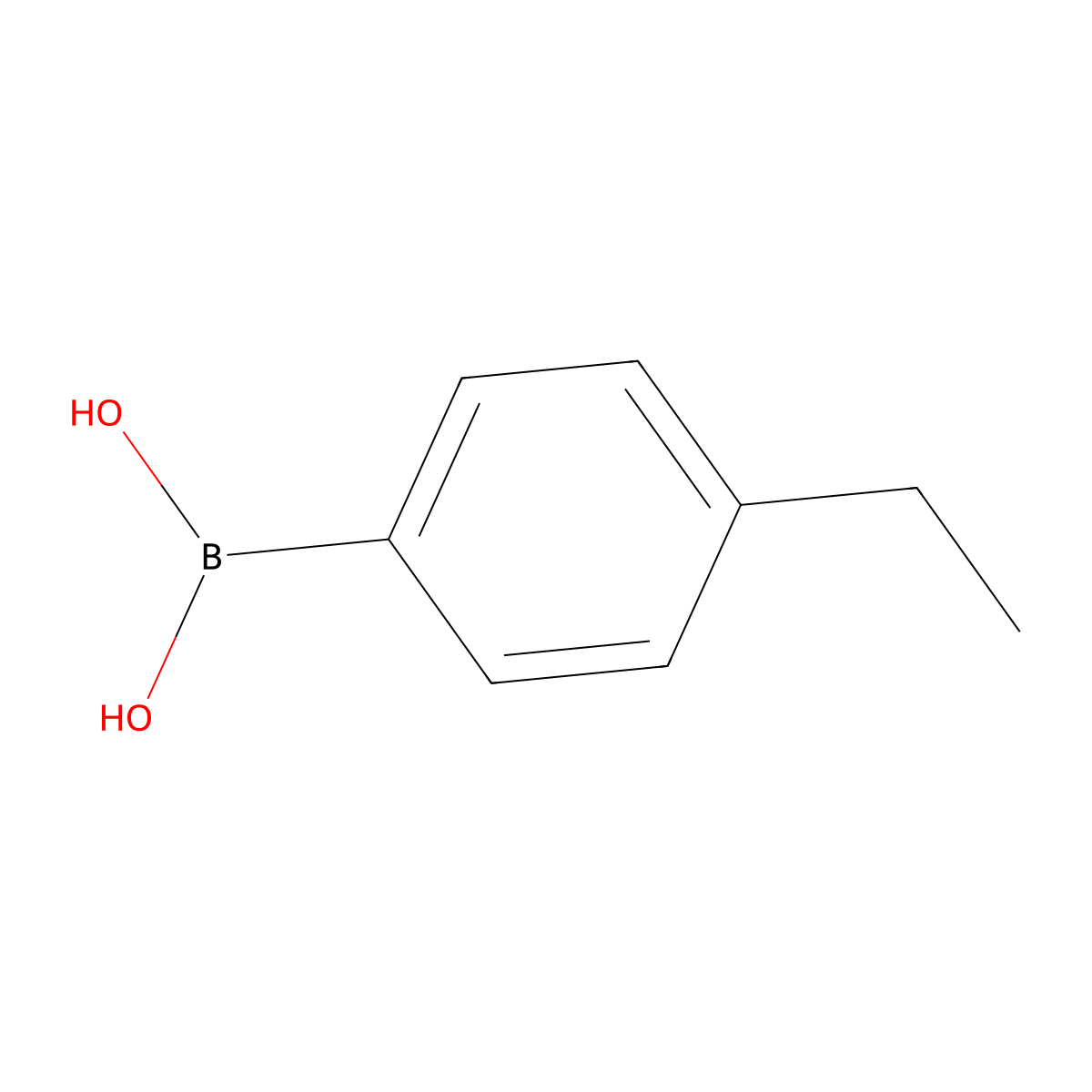 Boronic acid, (4-ethylphenyl)- molecular structure, CAS 63139-21-9
