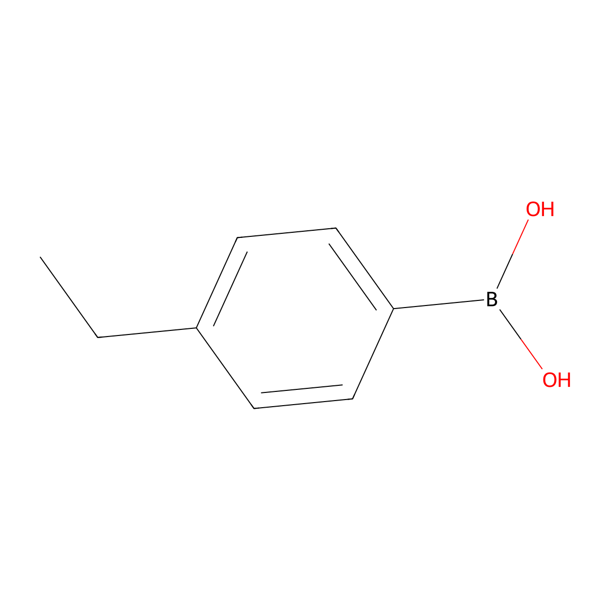 Boronic acid, (4-ethylphenyl)- molecular structure, CAS 63139-21-9