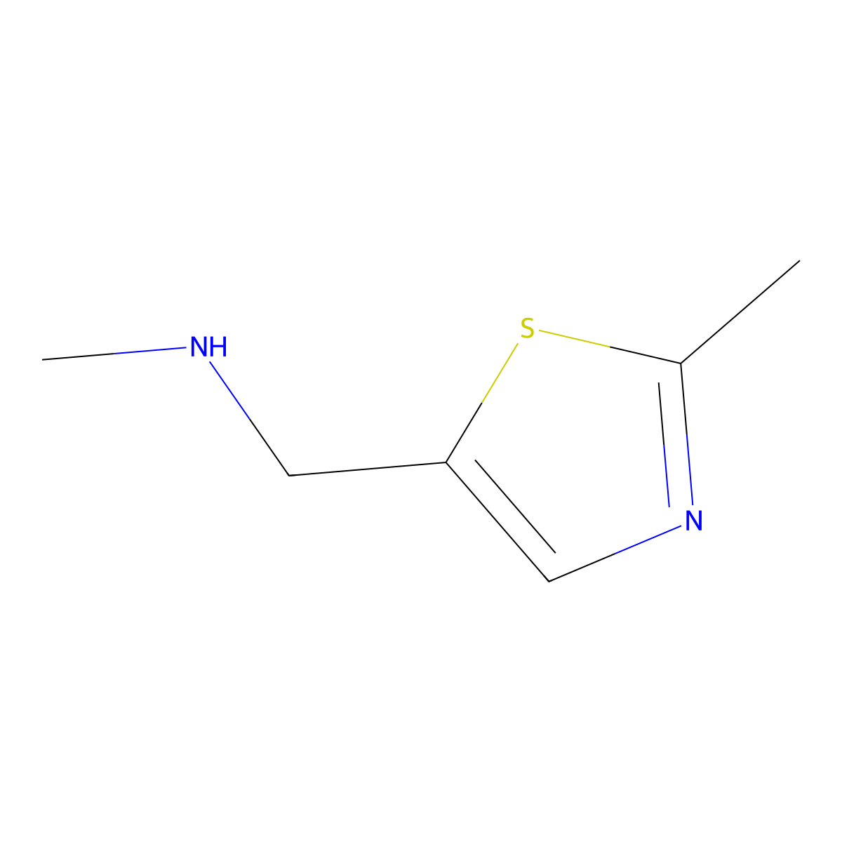 N,2-Dimethyl-5-thiazolemethanamine molecular structure, CAS 63139-99-1