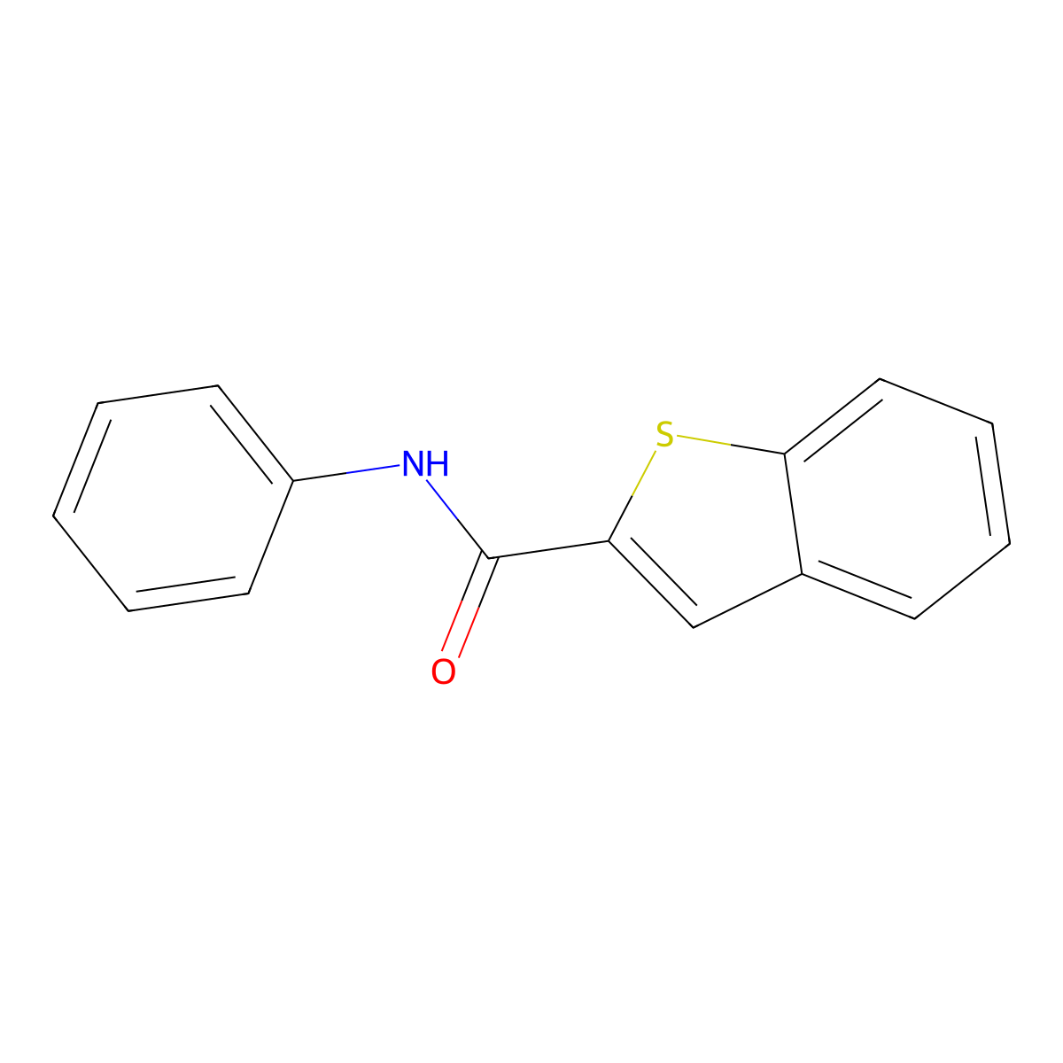 N-phenyl-1-benzothiophene-2-carboxamide molecular structure, CAS 6314-40-5