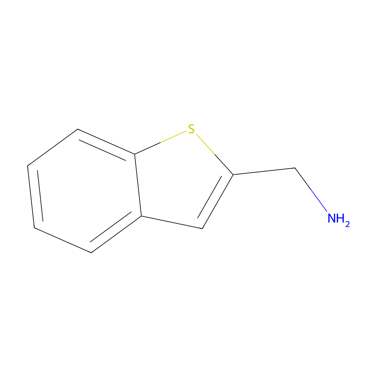 1-Benzothiophen-2-ylmethylamine molecular structure, CAS 6314-43-8
