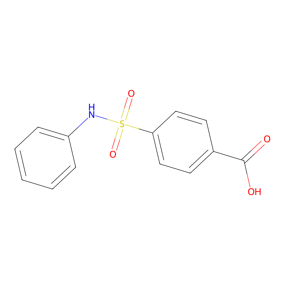 4-(Phenylsulfamoyl)benzoic acid molecular structure, CAS 6314-72-3