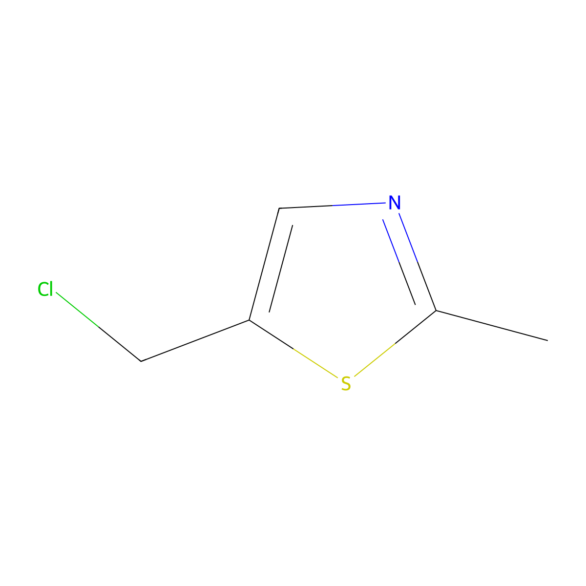 5-(Chloromethyl)-2-methyl-1,3-thiazole molecular structure, CAS 63140-11-4