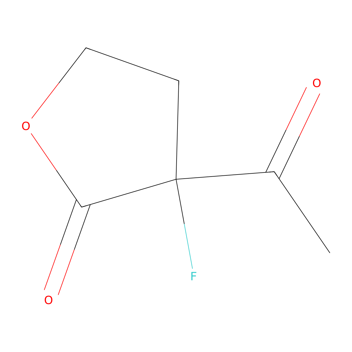 3-Acetyl-3-fluorooxolan-2-one molecular structure, CAS 63141-03-7