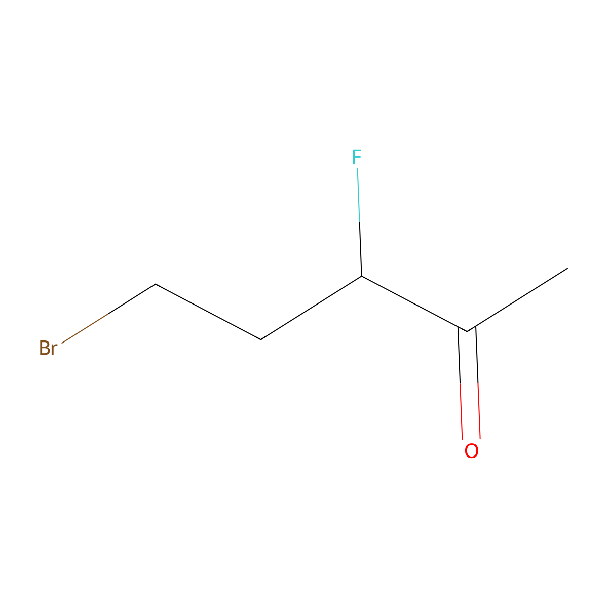 5-Bromo-3-fluoropentan-2-one molecular structure, CAS 63141-04-8