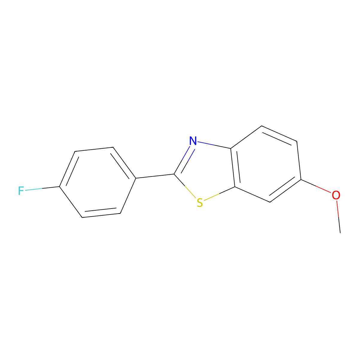 2-(4-Fluorophenyl)-6-methoxy-1,3-benzothiazole molecular structure, CAS 631416-33-6
