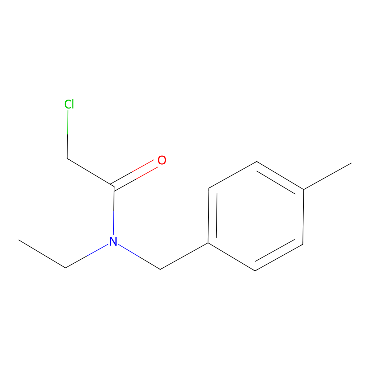 2-Chloro-N-ethyl-N-(4-methyl-benzyl)-acetamide molecular structure, CAS 63142-88-1