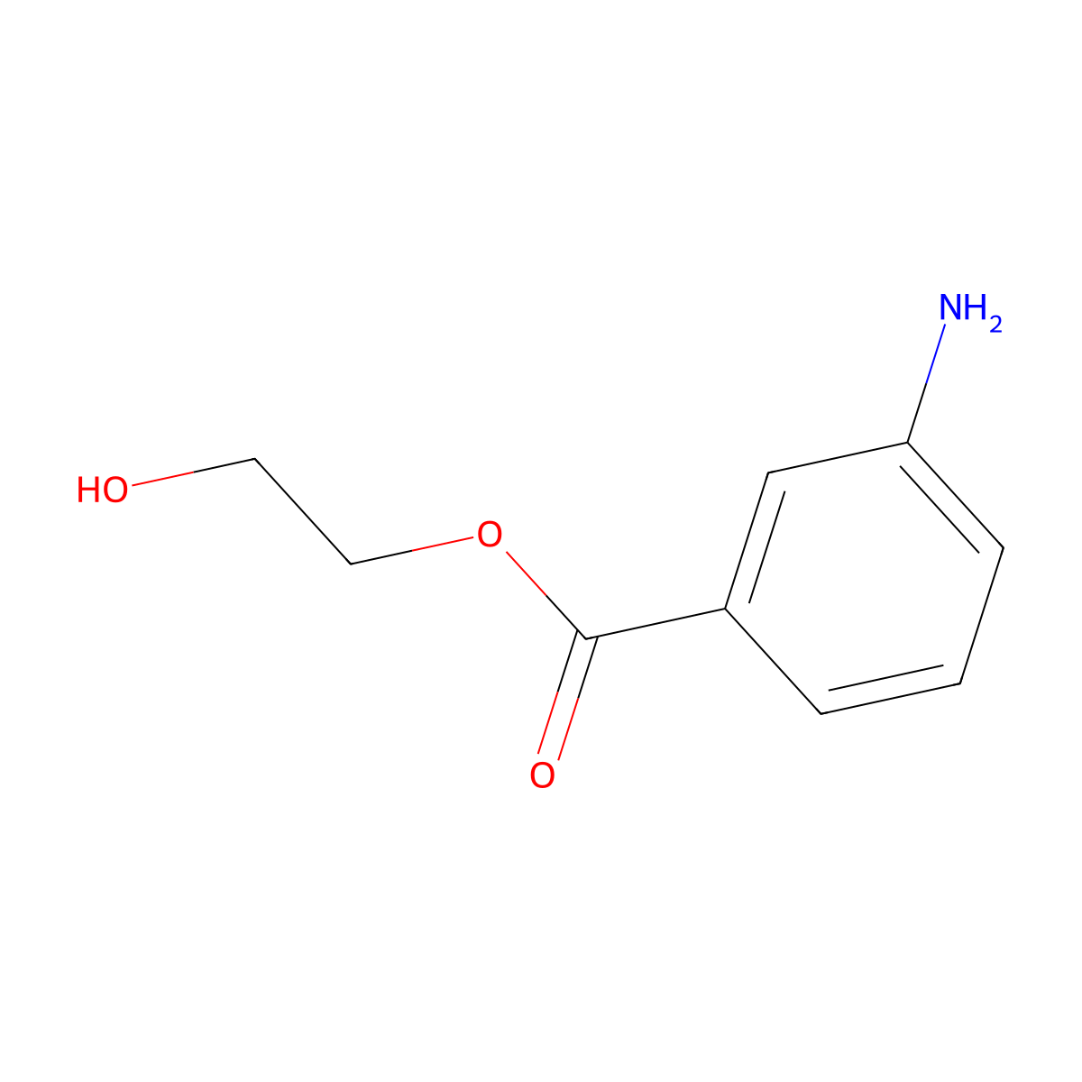 2-Hydroxyethyl 3-aminobenzoate molecular structure, CAS 63147-73-9