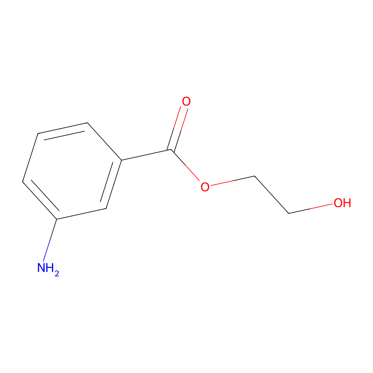 2-Hydroxyethyl 3-aminobenzoate molecular structure, CAS 63147-73-9