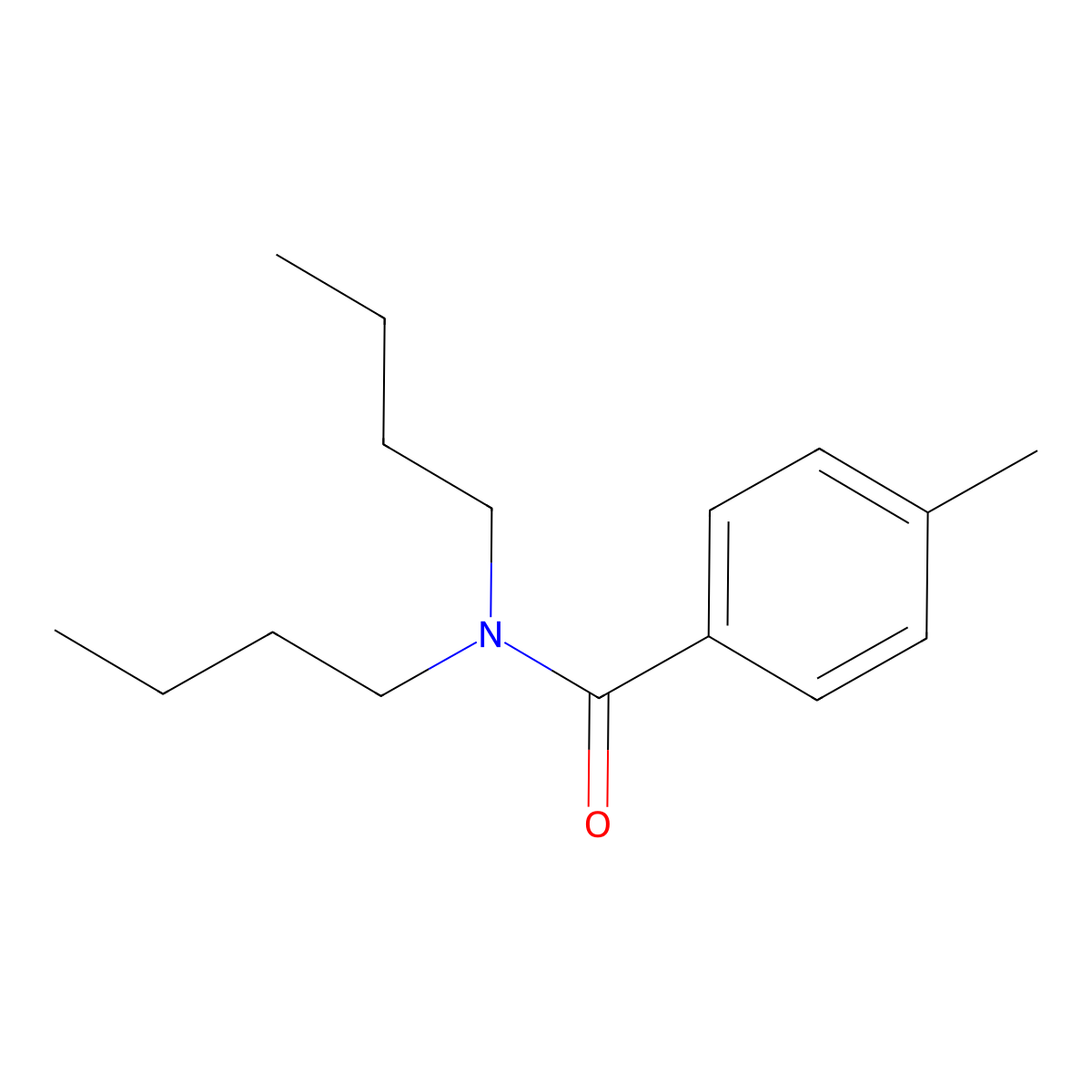 Benzamide, N,N-dibutyl-4-methyl- molecular structure, CAS 6315-11-3