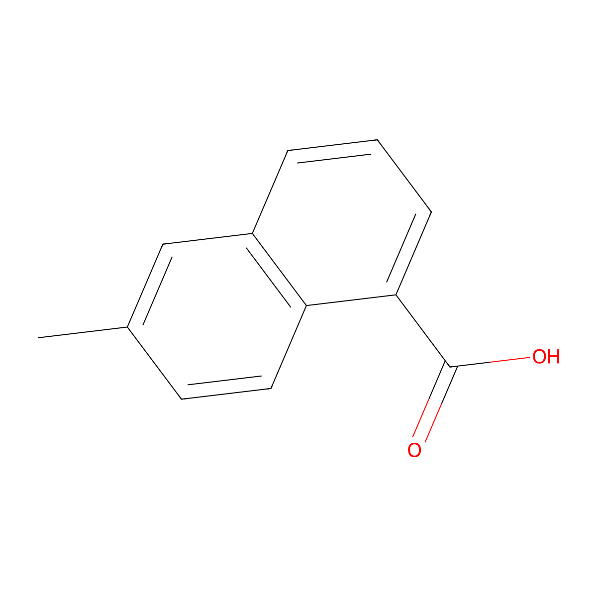 6-Methylnaphthalene-1-carboxylic acid molecular structure, CAS 6315-19-1