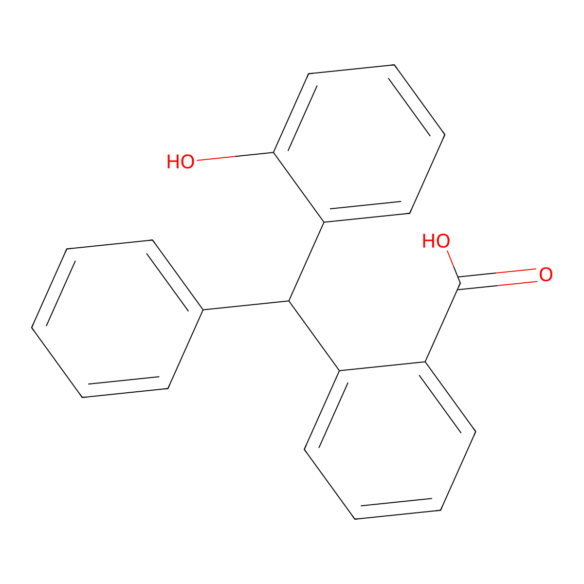 2-[(2-Hydroxyphenyl)phenylmethyl]benzoic acid molecular structure, CAS 6315-39-5