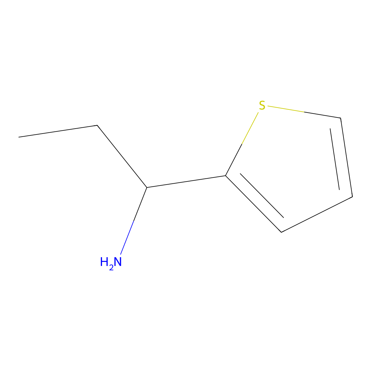 1-(Thiophen-2-yl)propan-1-amine molecular structure, CAS 6315-55-5