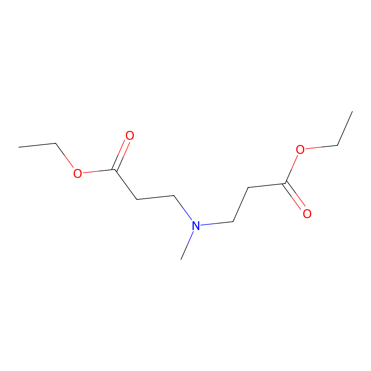 N,N-Di-(beta-carboethoxyethyl)methylamine molecular structure, CAS 6315-60-2