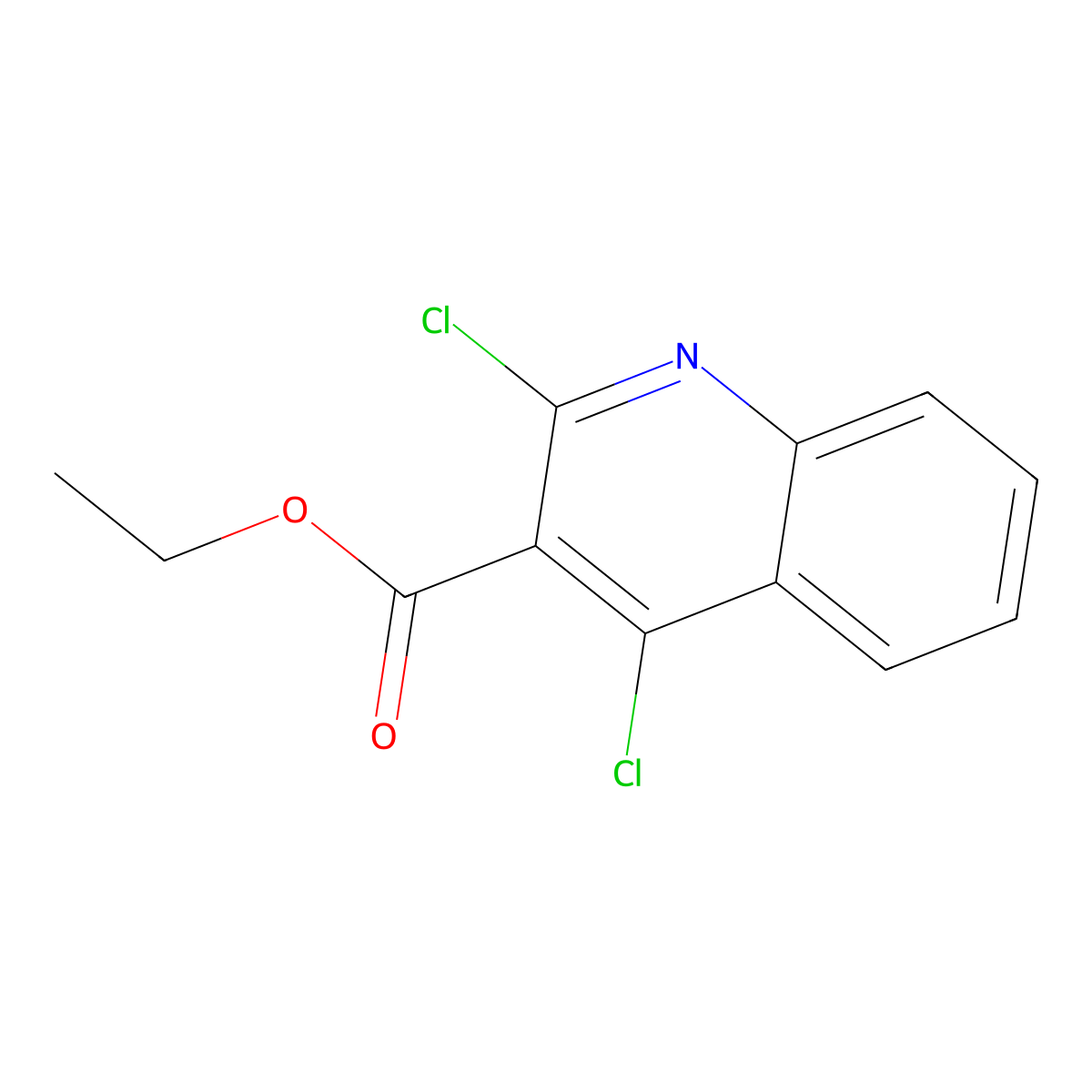 Ethyl 2,4-dichloroquinoline-3-carboxylate molecular structure, CAS 6315-94-2