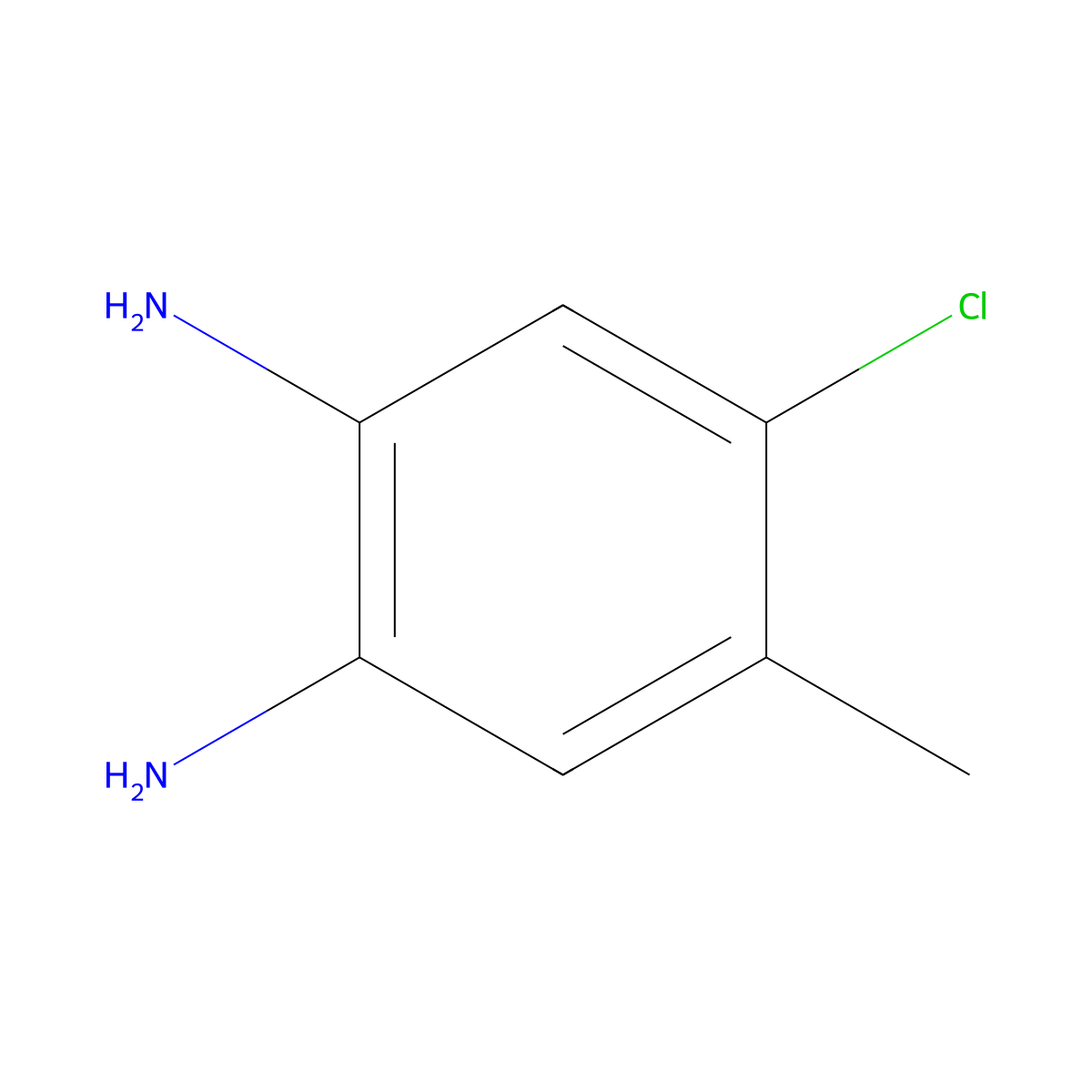 4-Chloro-5-methylbenzene-1,2-diamine molecular structure, CAS 63155-04-4