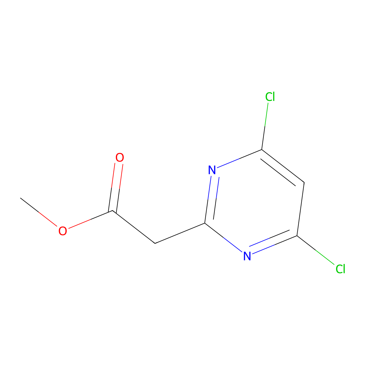 Methyl 2-(4,6-dichloropyrimidin-2-yl)acetate molecular structure, CAS 63155-09-9