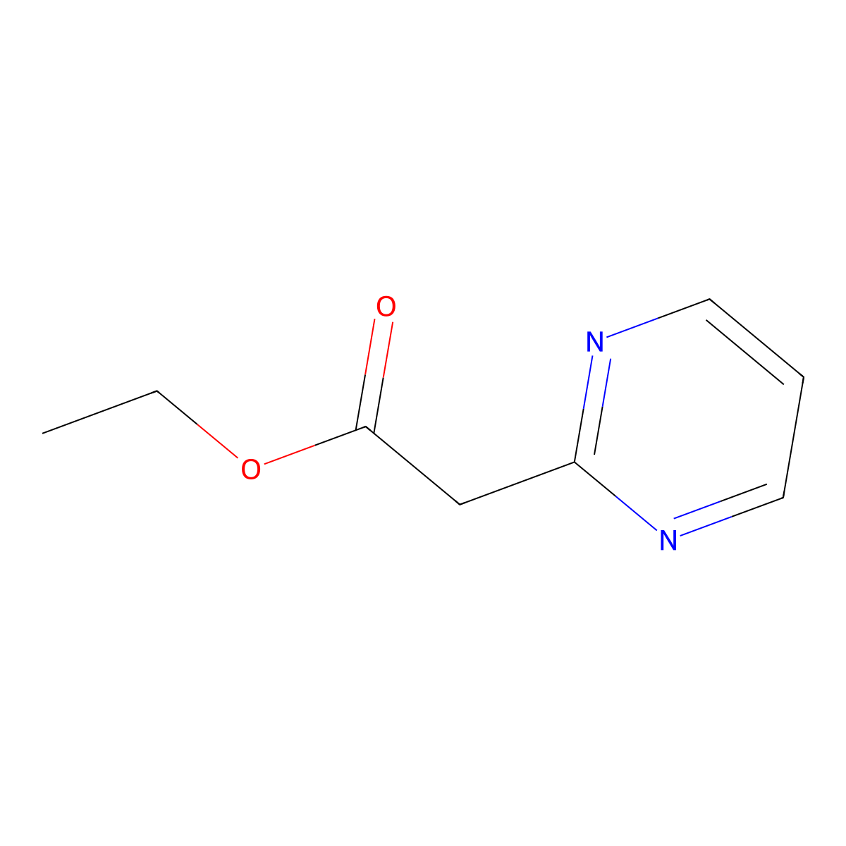 2-Pyrimidineacetic acid ethyl ester molecular structure, CAS 63155-11-3