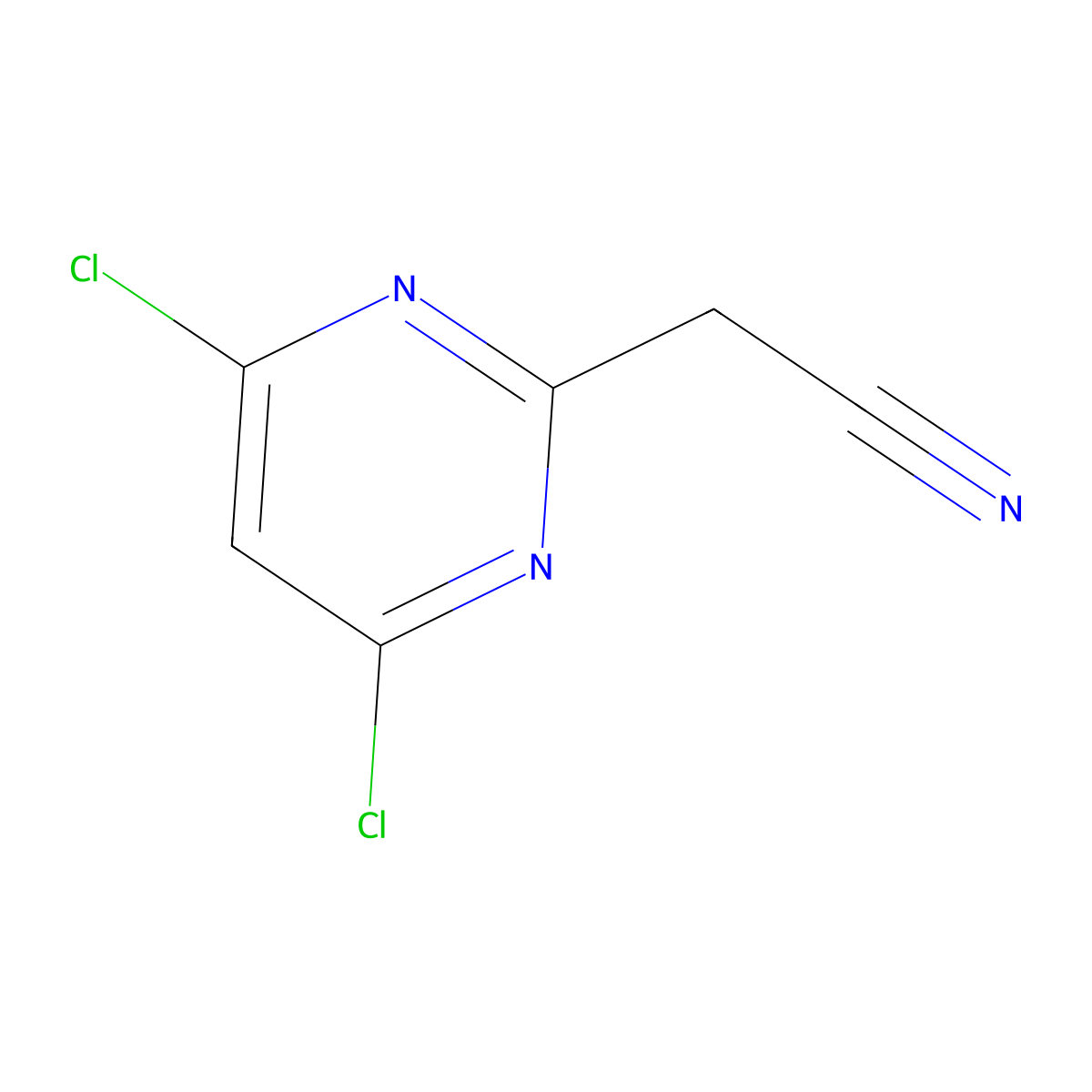 2-(4,6-Dichloropyrimidin-2-yl)acetonitrile molecular structure, CAS 63155-43-1