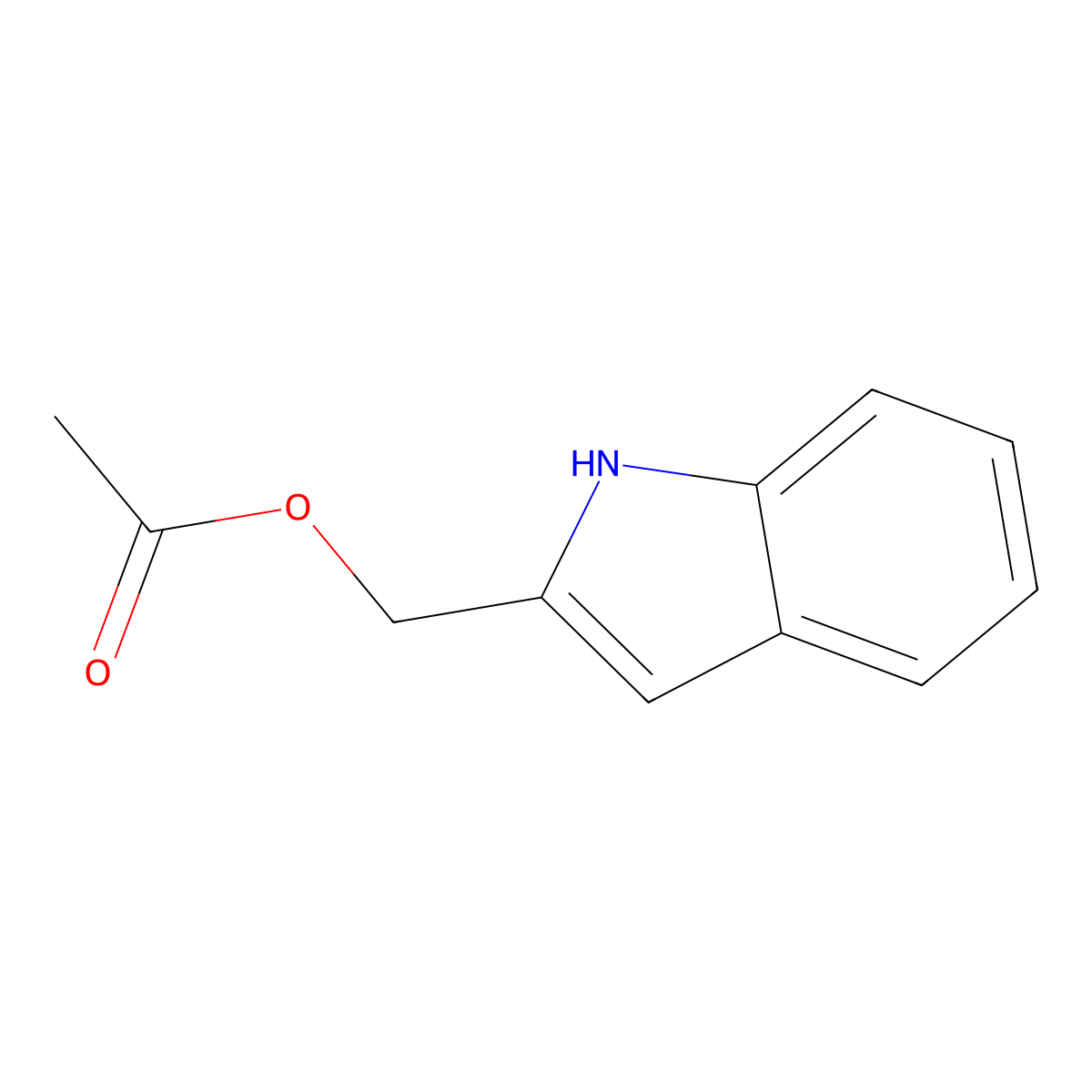 1H-indol-2-ylmethyl acetate molecular structure, CAS 63158-55-4