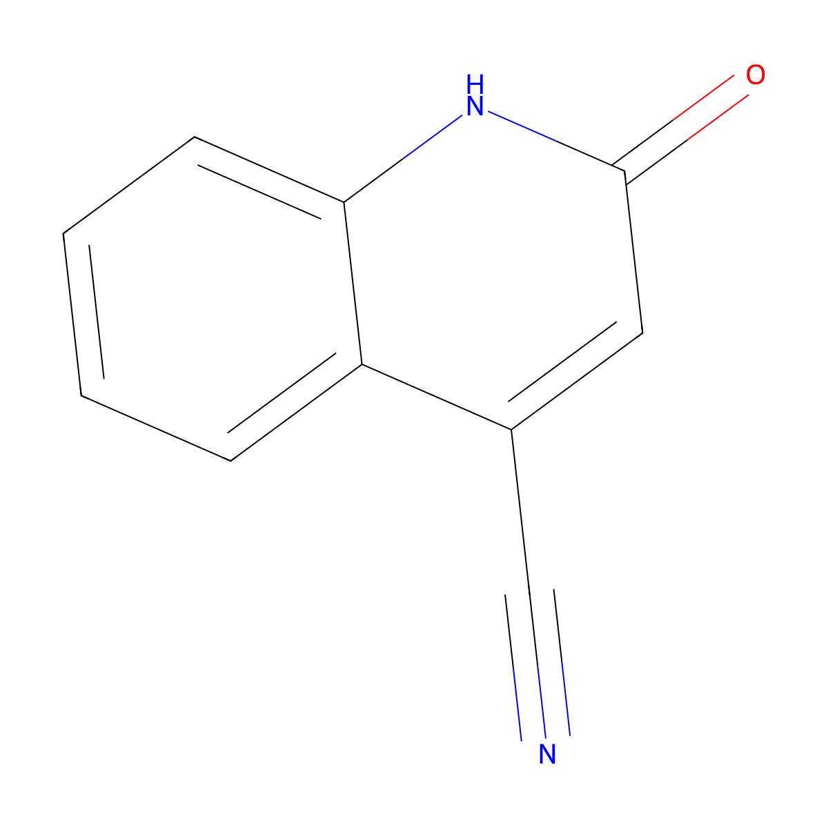 2-Oxo-1,2-dihydroquinoline-4-carbonitrile molecular structure, CAS 63158-99-6
