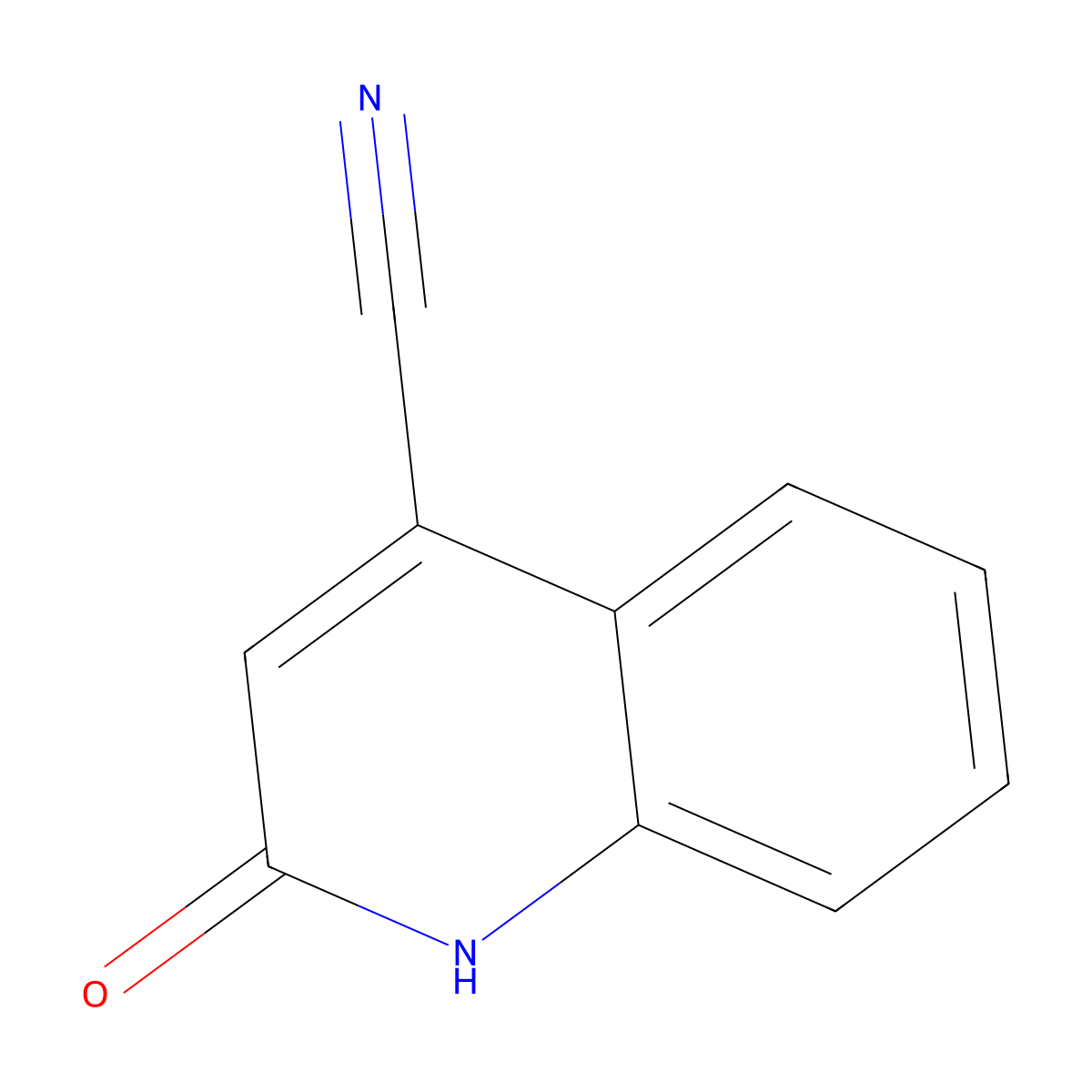2-Oxo-1,2-dihydroquinoline-4-carbonitrile molecular structure, CAS 63158-99-6