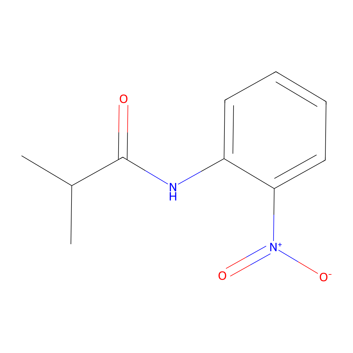 2-Methyl-N-(2-nitrophenyl)propanamide molecular structure, CAS 6316-52-5