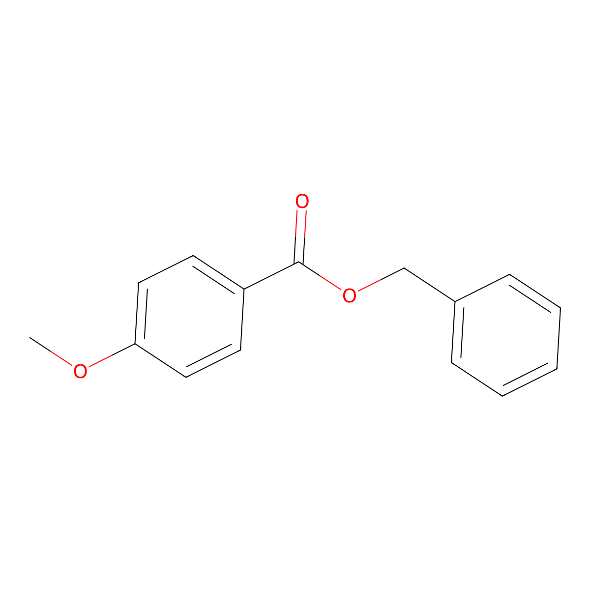 Benzyl 4-methoxybenzoate molecular structure, CAS 6316-54-7