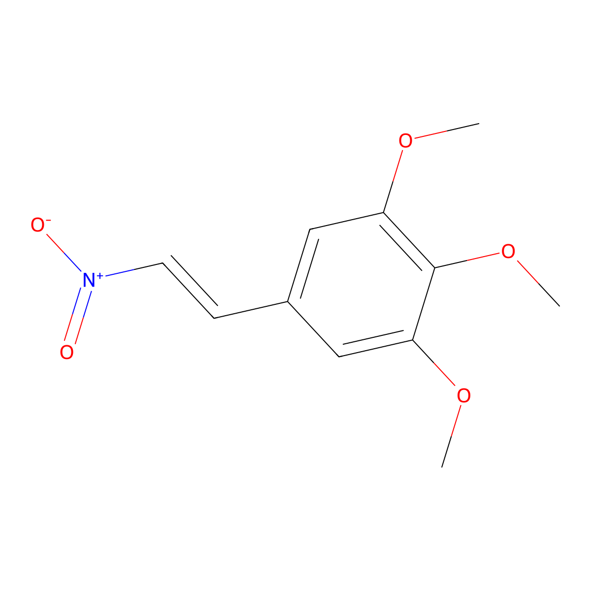 1,2,3-Trimethoxy-5-((E)-2-nitrovinyl)benzene molecular structure, CAS 6316-70-7