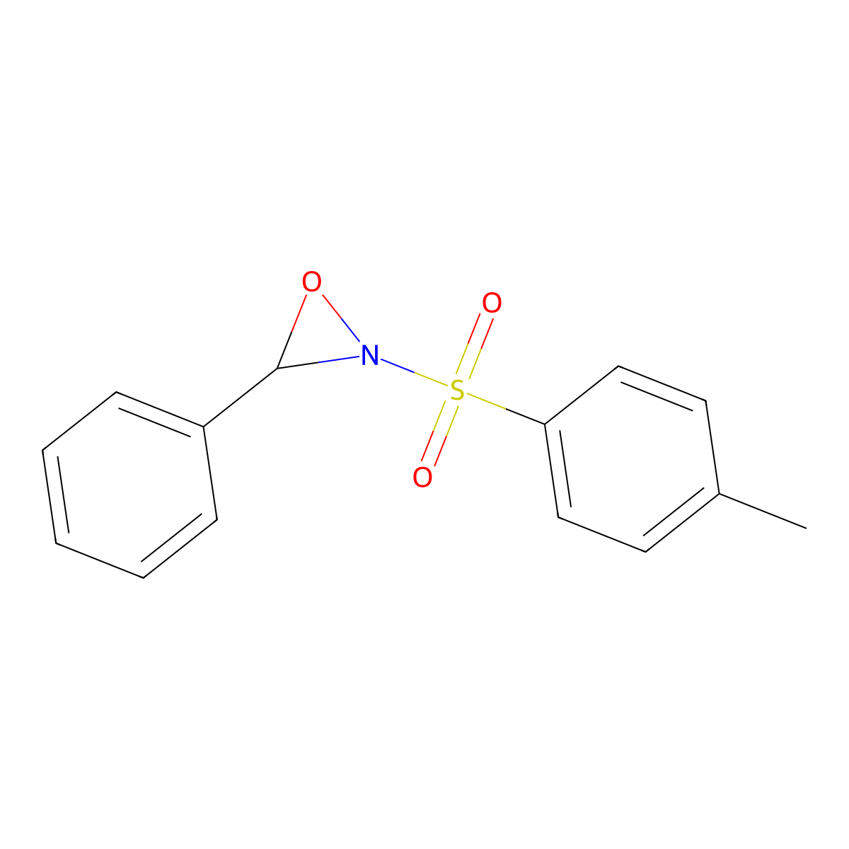 3-Phenyl-2-tosyl-1,2-oxaziridine molecular structure, CAS 63160-12-3