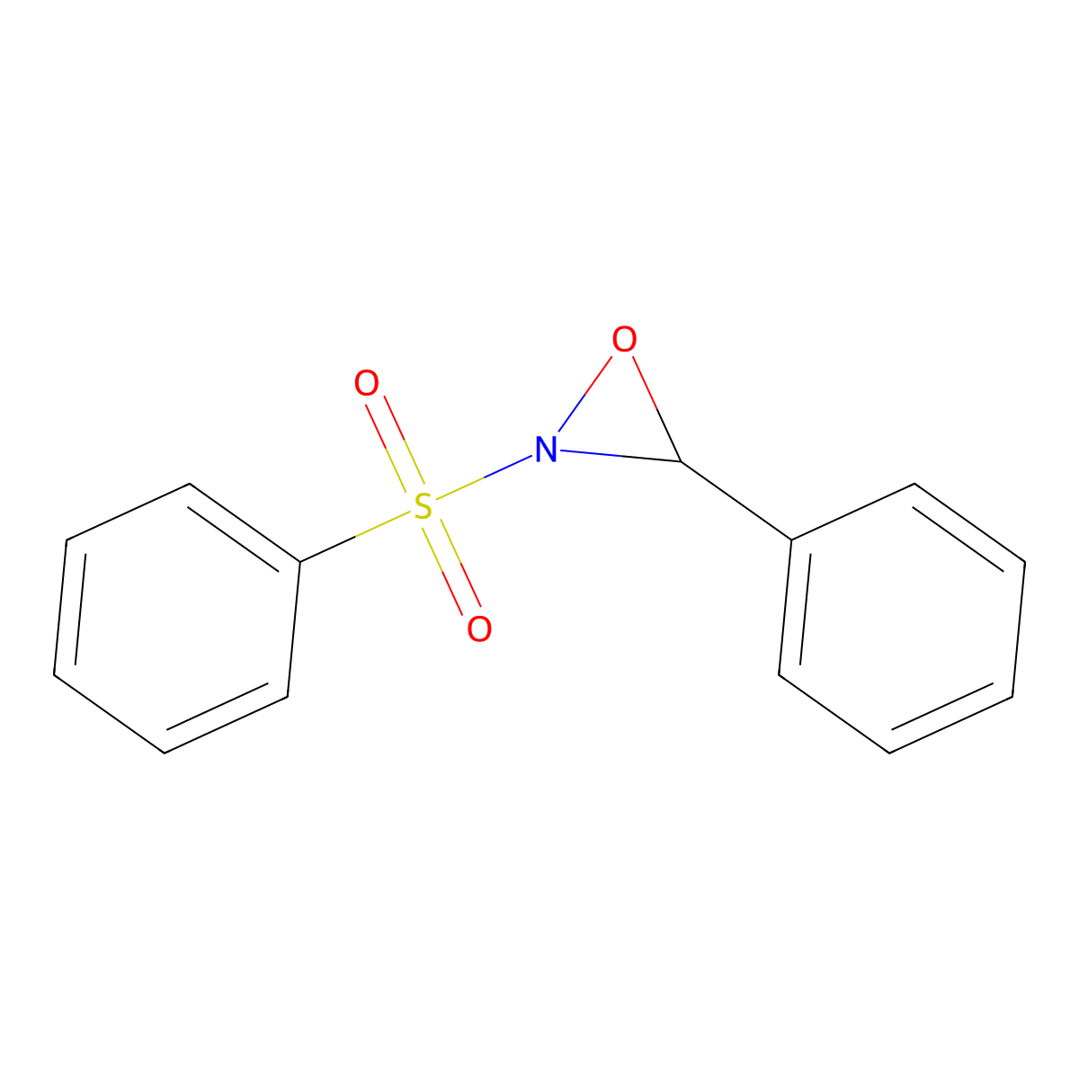 2-(Benzenesulfonyl)-3-phenyloxaziridine molecular structure, CAS 63160-13-4