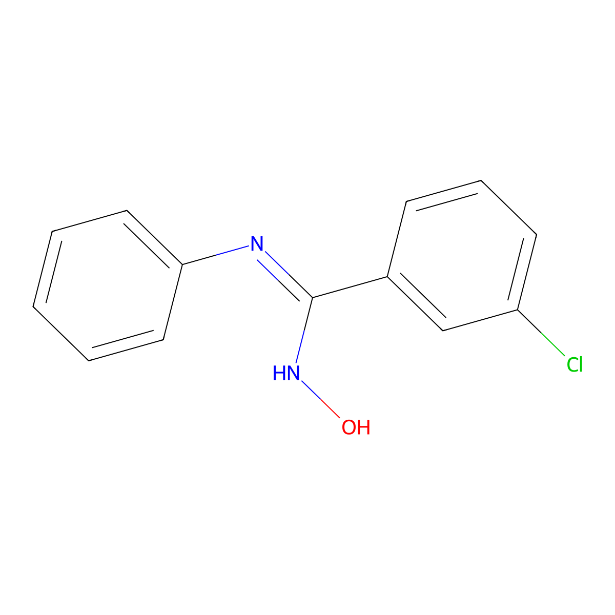 3-Chloro-N-hydroxy-N'-phenyl-benzamidine molecular structure, CAS 63163-64-4