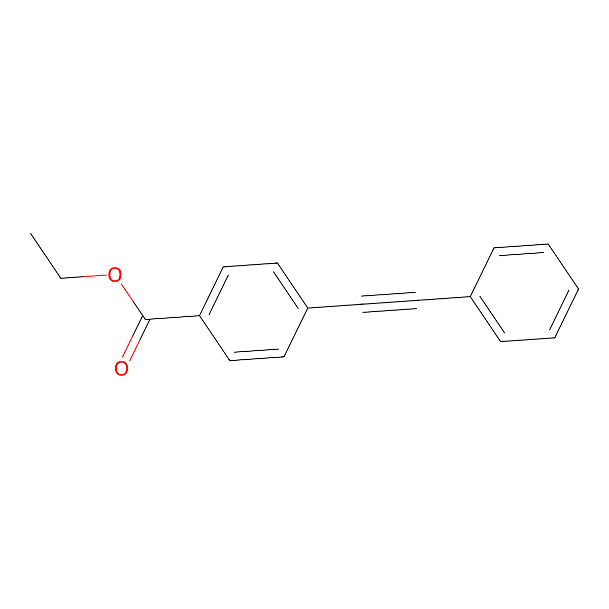 Ethyl 4-(phenylethynyl)benzoate molecular structure, CAS 63164-96-5