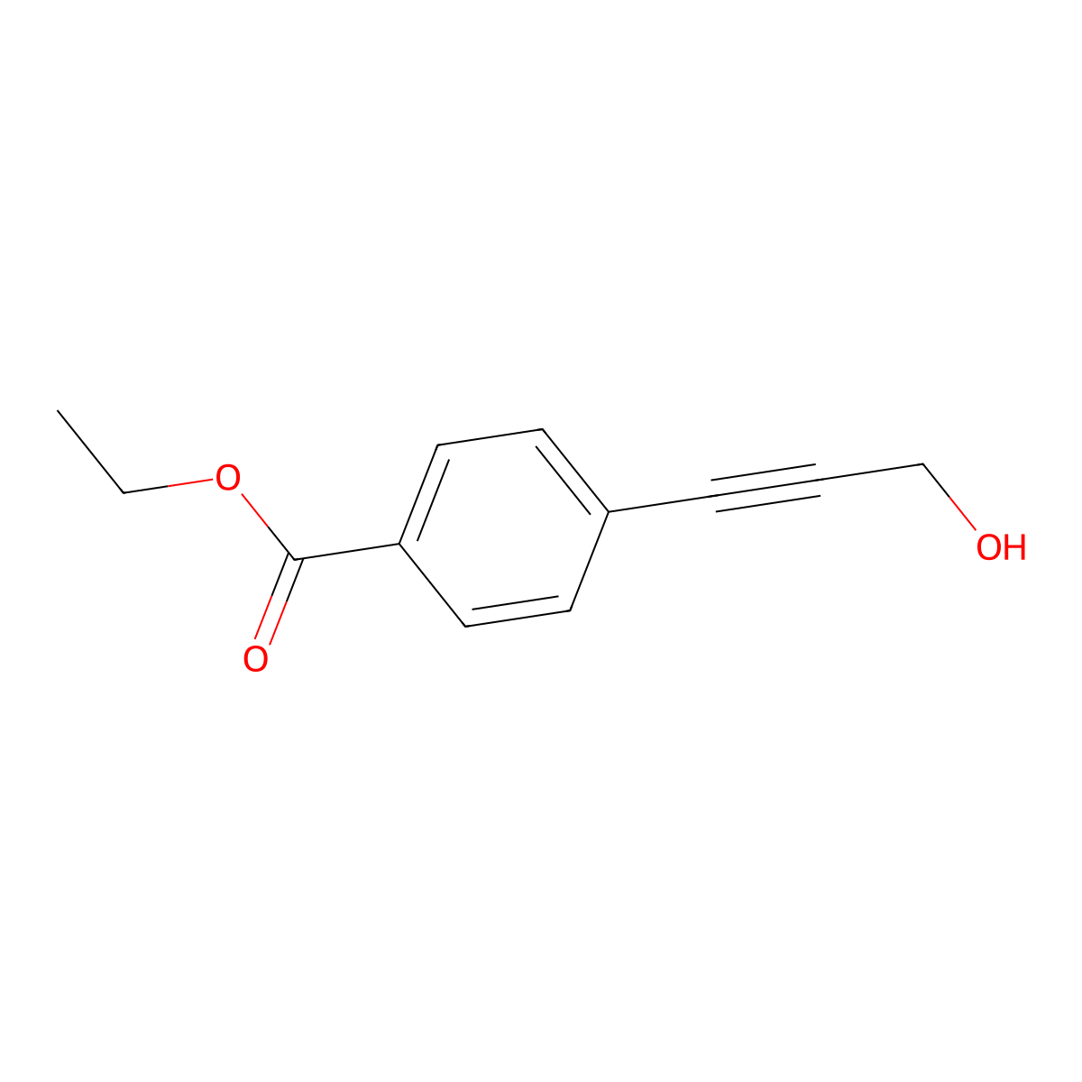 Ethyl 4-(3-Hydroxy-1-propyn-1-yl)benzoate molecular structure, CAS 63164-98-7