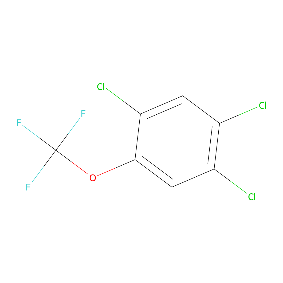 1,2,4-Trichloro-5-(trifluoromethoxy)benzene molecular structure, CAS 63165-10-6