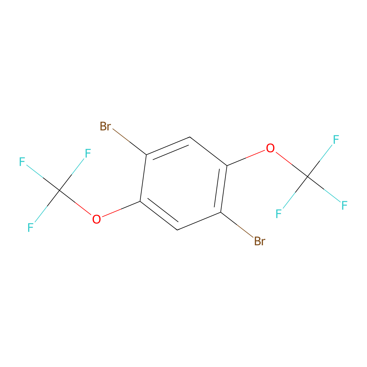 1,4-Dibromo-2,5-bis(trifluoromethoxy)benzene molecular structure, CAS 63165-16-2