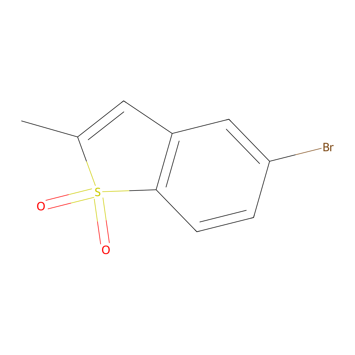 5-Bromo-2-methylbenzo[b]thiophene-1,1-dioxide molecular structure, CAS 63166-90-5