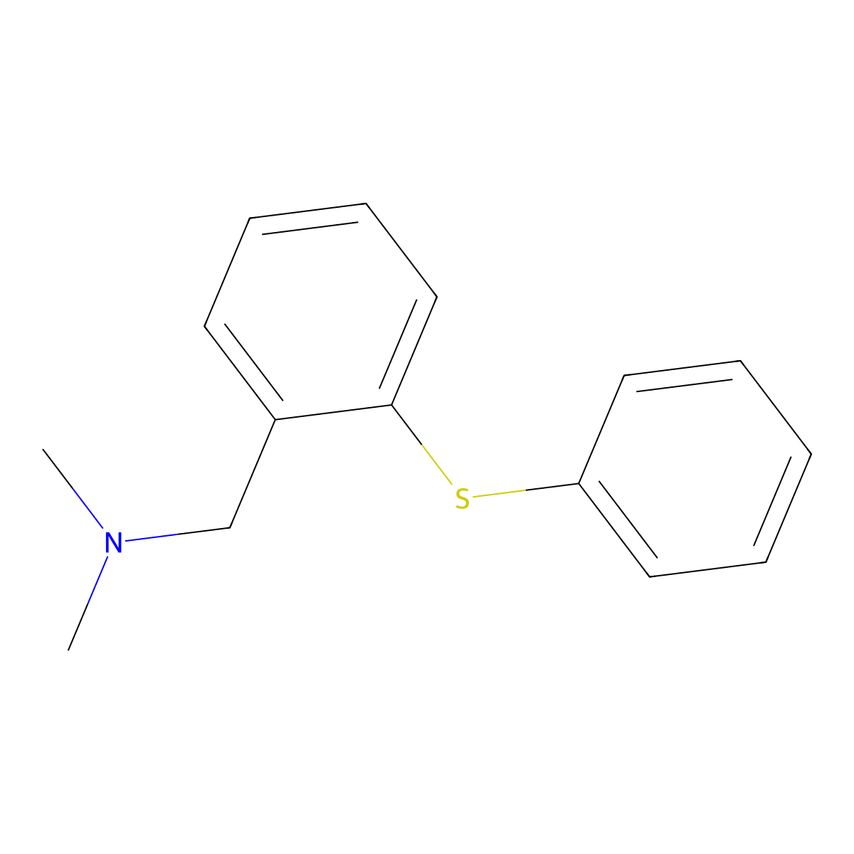 N,N-dimethyl-N-[2-(phenylsulfanyl)benzyl]amine molecular structure, CAS 63167-05-5