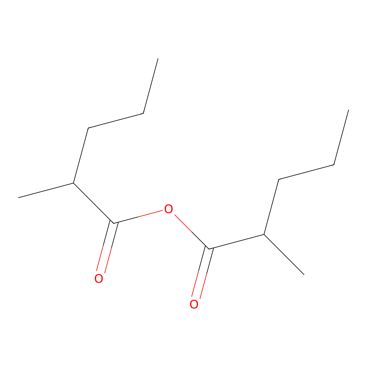 2-Methylpentanoic anhydride molecular structure, CAS 63169-61-9