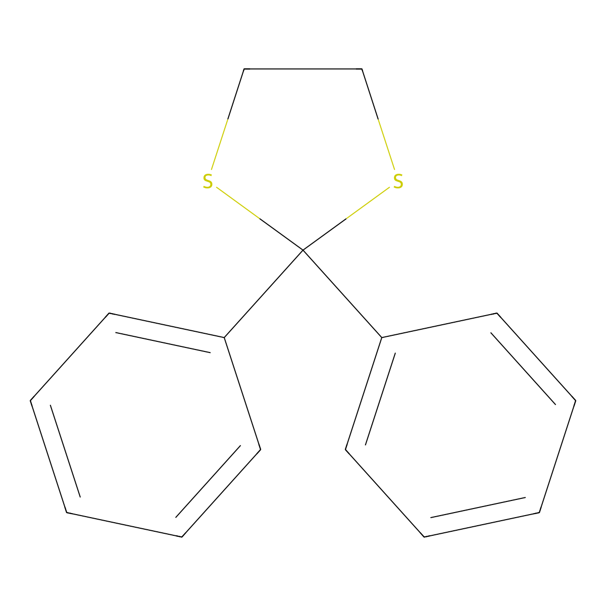 2,2-Diphenyl-1,3-dithiolane molecular structure, CAS 6317-10-8