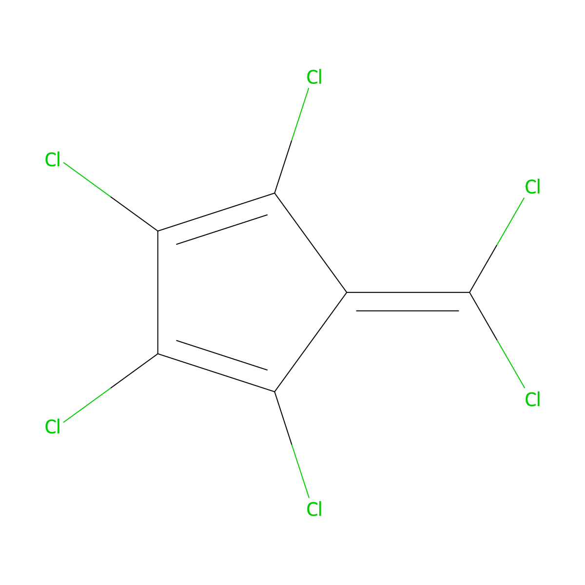 Hexachlorofulvene molecular structure, CAS 6317-25-5