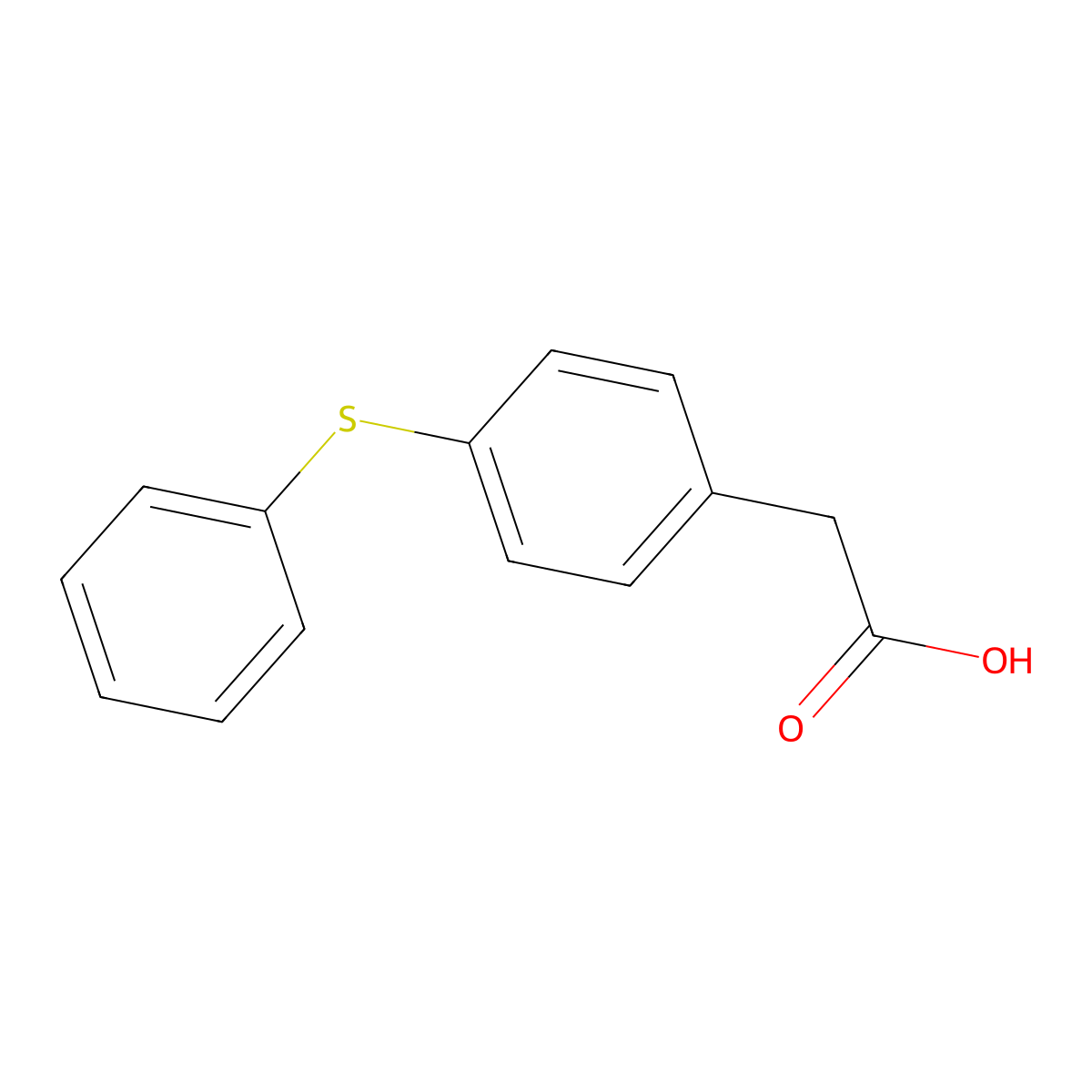 2-(4-(Phenylthio)phenyl)acetic acid molecular structure, CAS 6317-61-9