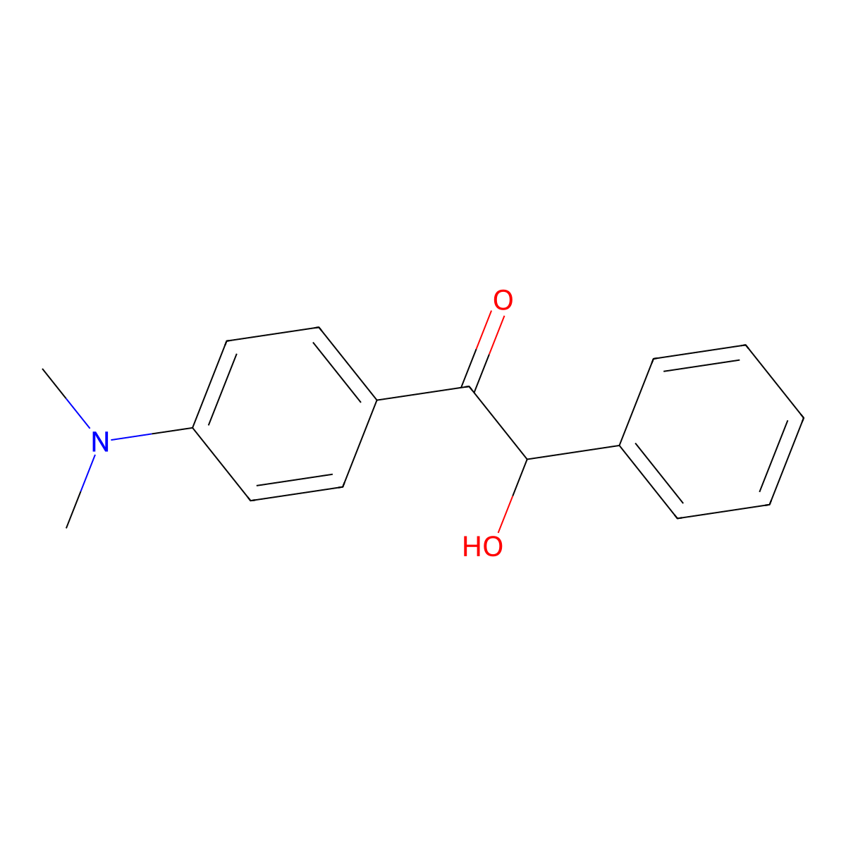 Ethanone, 1-[4-(dimethylamino)phenyl]-2-hydroxy-2-phenyl- molecular structure, CAS 6317-85-7