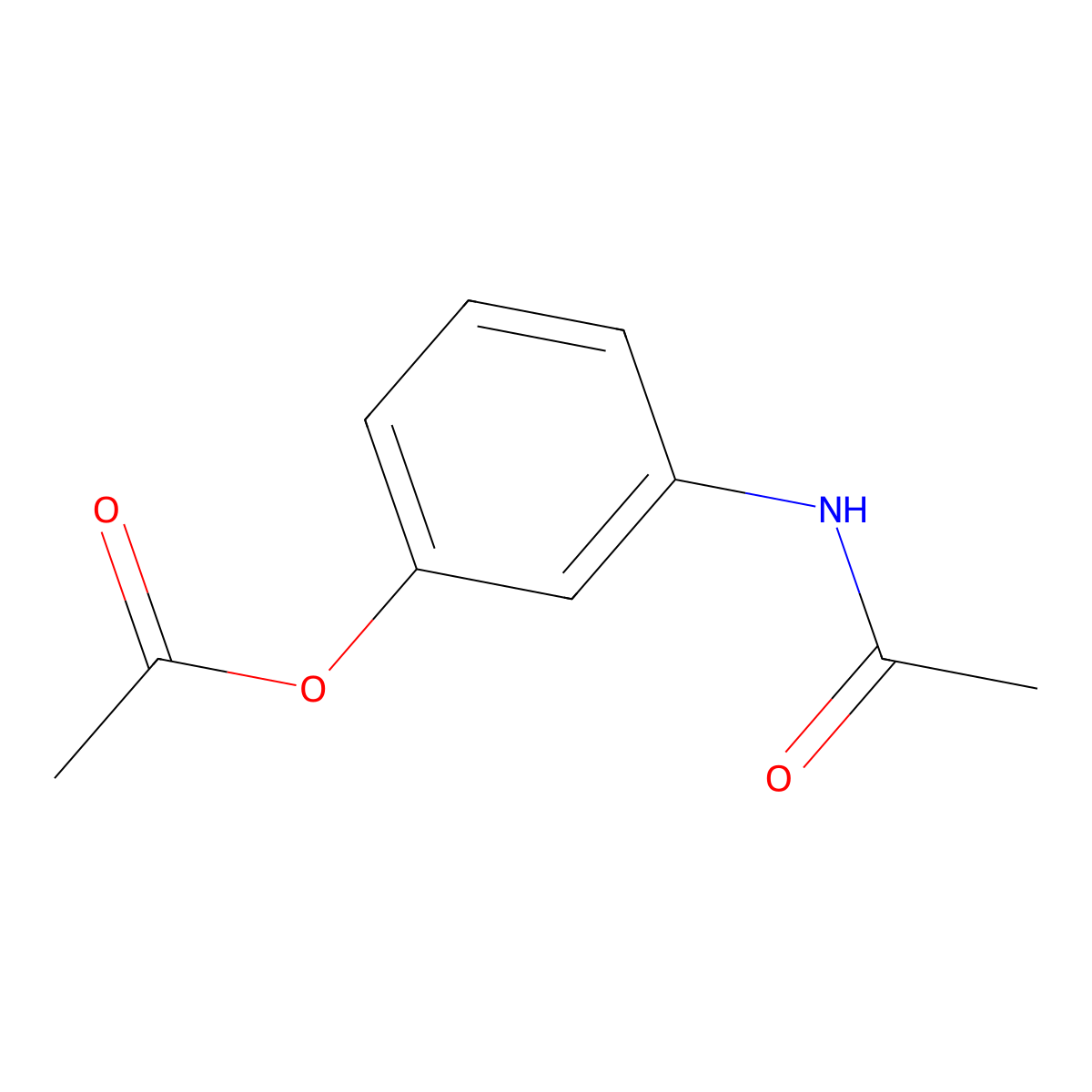 Acetamide, N-[3-(acetyloxy)phenyl]- molecular structure, CAS 6317-89-1